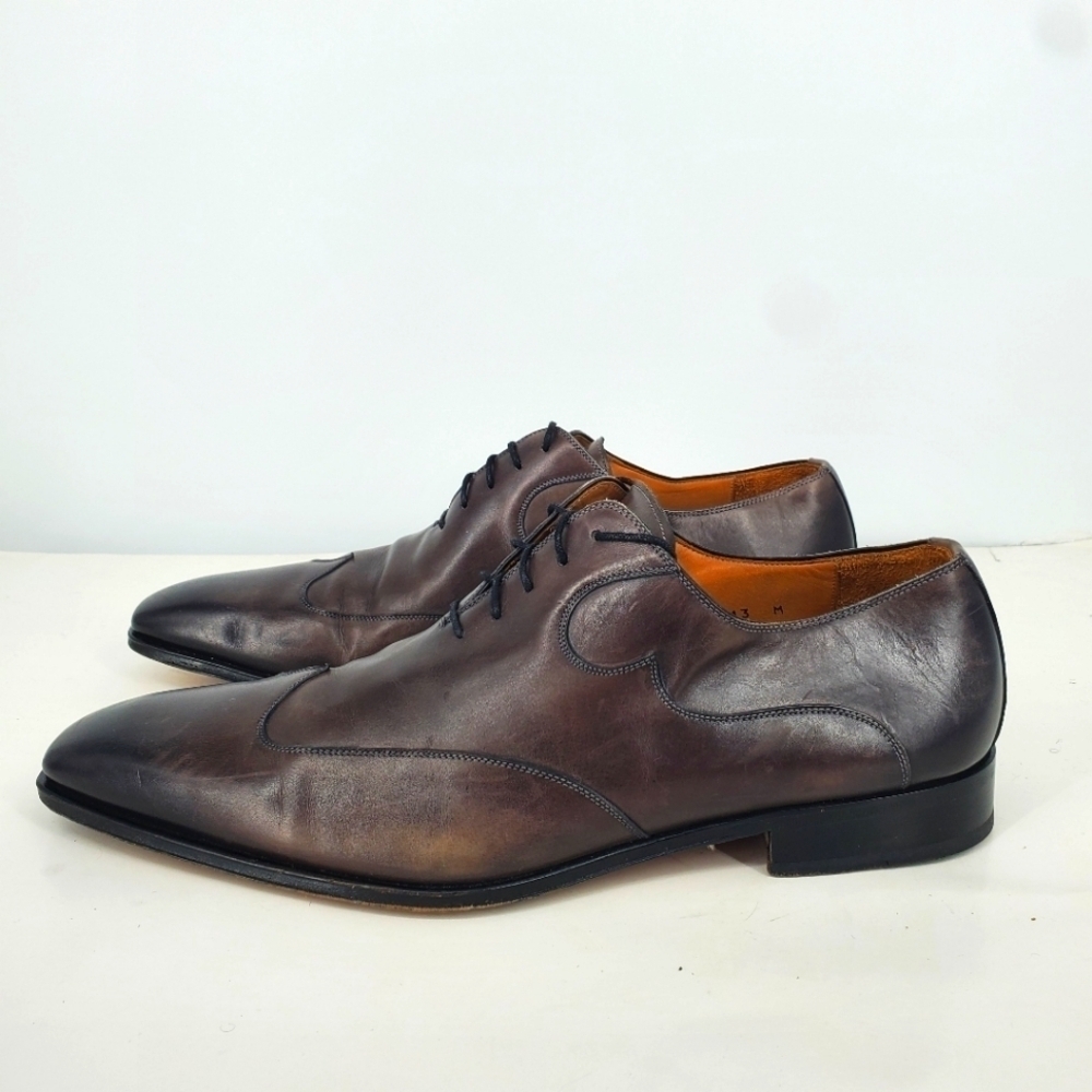 Magnanni Men Colo Derby Shoes Size 13M Brown Leather Dress Oxfords
